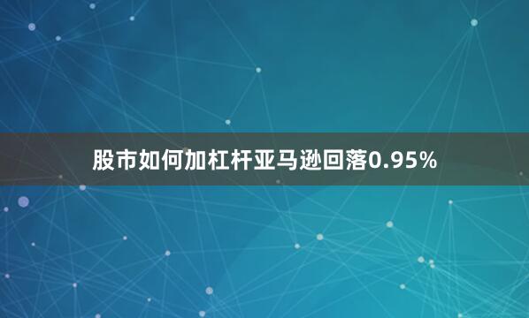 股市如何加杠杆亚马逊回落0.95%